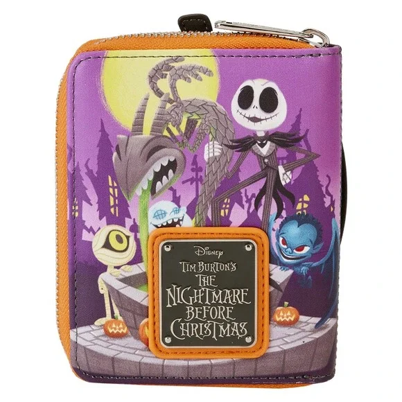Loungefly Disney Nightmare Before Christmas Exclusive Cameo Zip Around‎ Wallet - Picture 5 of 6